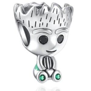 💜 Sterling Silver Groot Tree Charm Fits Original Bracelet